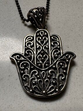 Samuel B. Sterling Silver 925 Hamsa Pendant Necklace